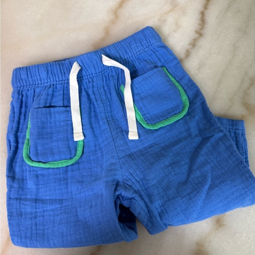 Old Navy Kids Blue Shorts with Green Accents